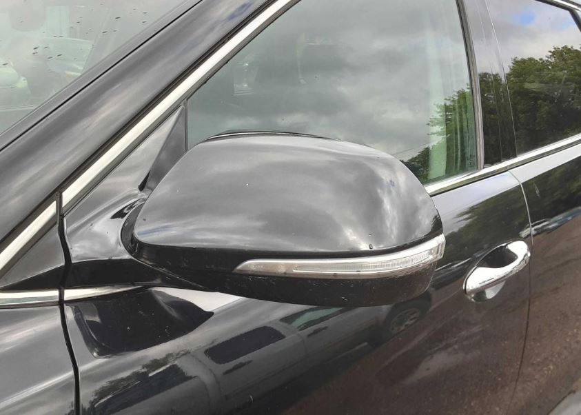 Used OEM LH Driver side Door Mirror Power w/ turn signal, w/blind spot, w/memory alert fits 2014-2016 Hyundai Santa Fe 87613B8000