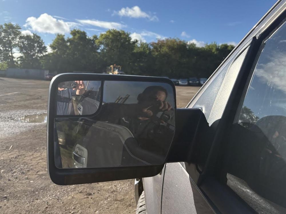 Used OEM L Door Mirror w/heat, w/o power fits 2011-2014 Ford F150 pickup BL3Z17683CA