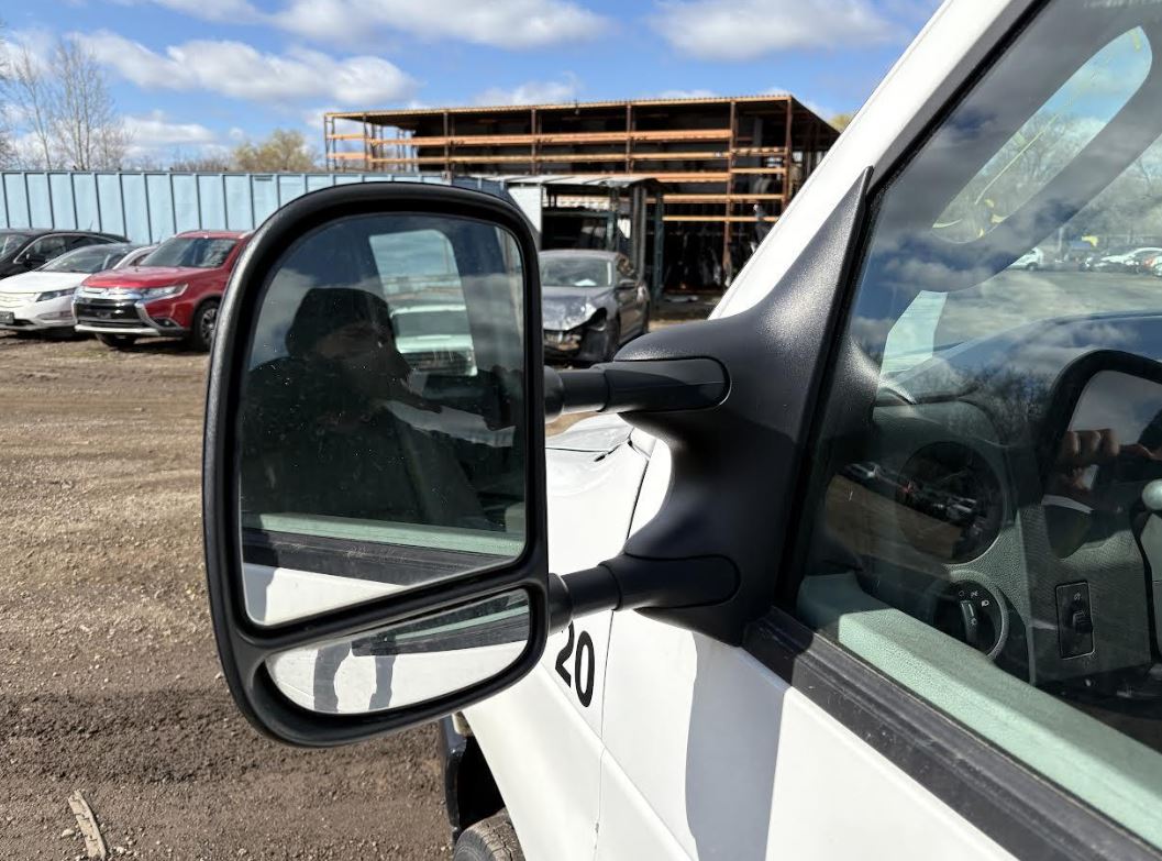 Used OEM LH Driver Door Mirror fits 2003-2014 Ford E150/E250 Van, 2003-2022 Ford E350 Van