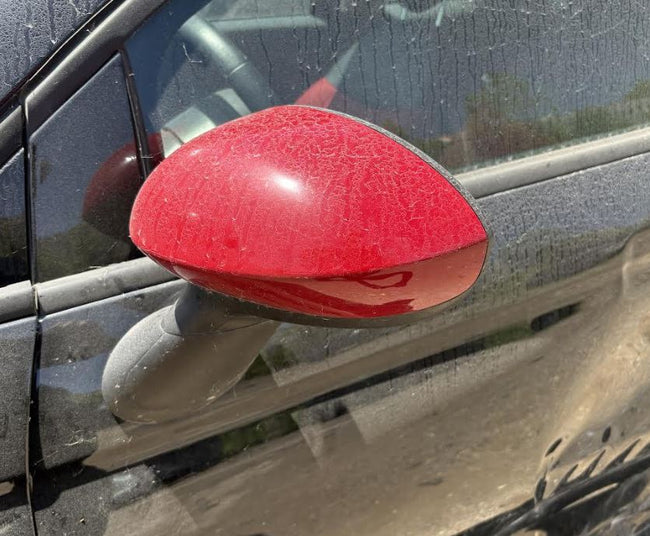 Used OEM LH Driver side Door Mirror Power w/o blind spot mirror glass fits 2012-2017 Fiat 500