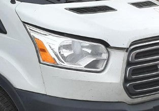Used OEM RH Passenger side Headlight fits 2015-2019 Transit 150/250/350 (Chrome Trim), 2020-2023 Transit 150/250/350 (Halogen, Chrome Trim) CK4Z13008K CK4113W029BM
