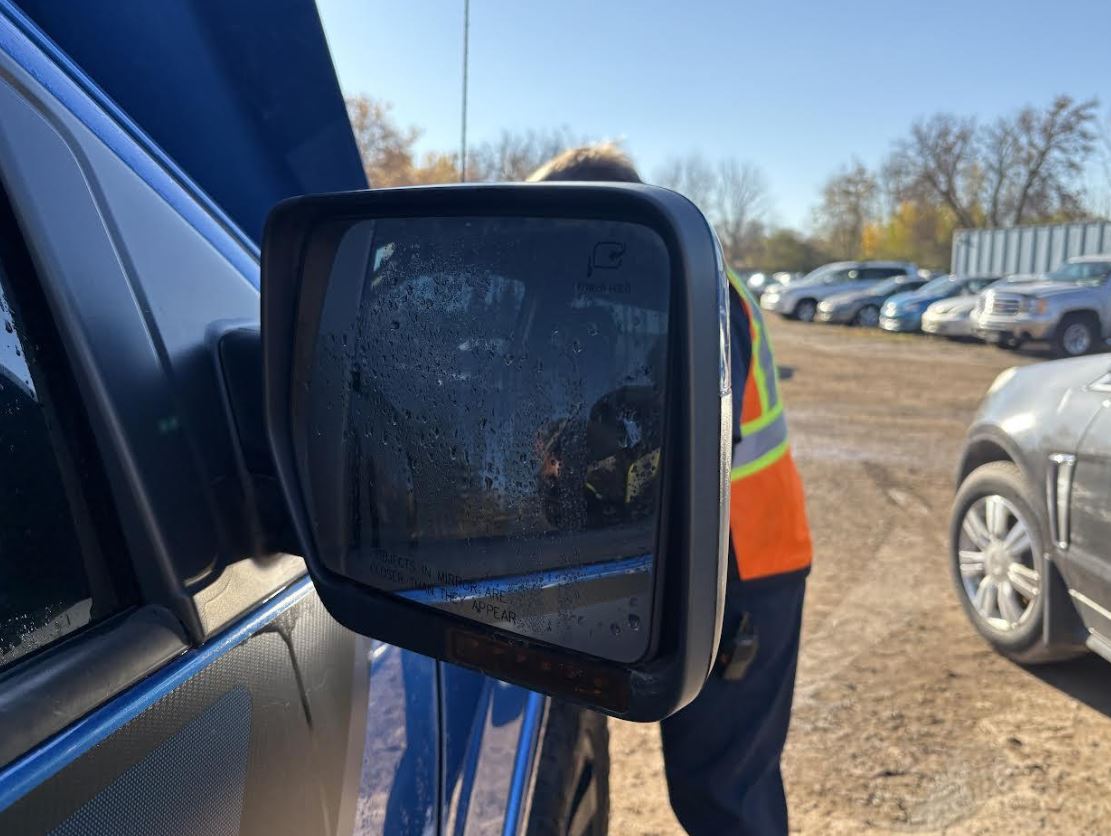 Used OEM R Door Mirror w/heat, w/power fits 2011-2014 Ford F150 pickup/Raptor BL3Z17682FAPTM