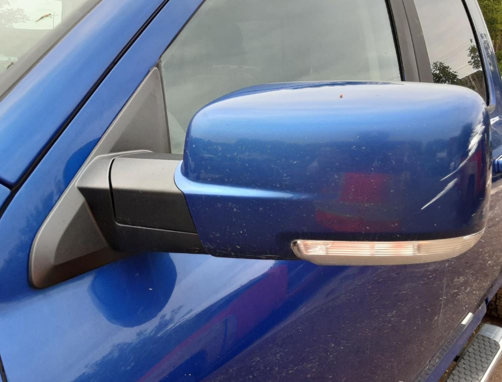 Used OEM LH Driver Heated Door Mirror w/Courtesy fits 2014-2020 Dodge 1500 Pickup 6KE871W7AF, 5RR791W7AI
