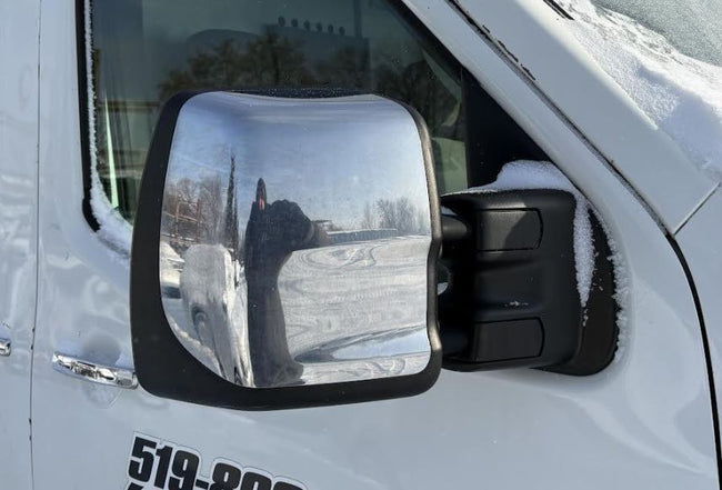 Used OEM RH Passenger Door Mirror w/o extending tow mirror fits Nissan 2012-2020 NV 1500, 2012-2021 NV 2500, 2012-2020 NV 3500 963011PA9E, 963731PA1E, 963651PA1E