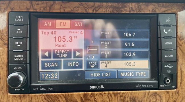 Used OEM A/V Equipment fits 2010 Grand Cherokee, Challenger, Caliber, 300 05064244AI 05064244AK 05064758AC