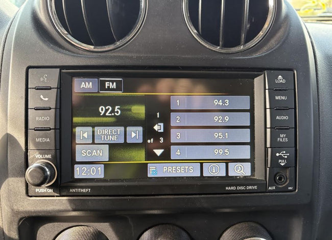 Used OEM A/V Equipment w/o Satellite Radio fits 2013-2017 Jeep Patriot/Compass 68282482AA 68282482AB