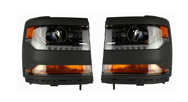 2016-2019 Chevrolet Silverado 1500 LH & RH HID Headlights GM2502451, GM2503451