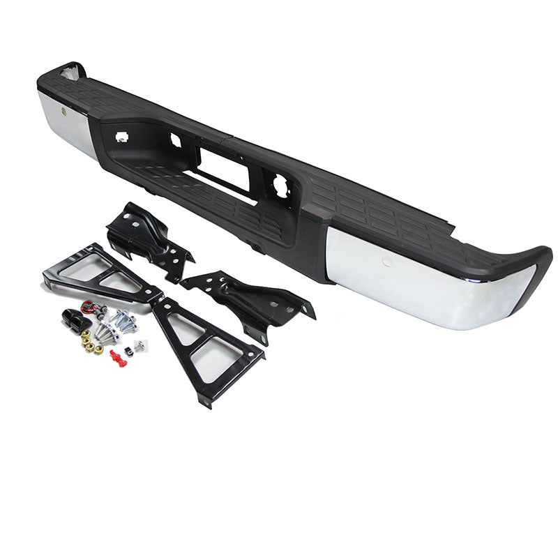 2007-2013 Chevrolet Silverado GMC Sierra 1500 New Rear Bumper Chrome Park Assist 