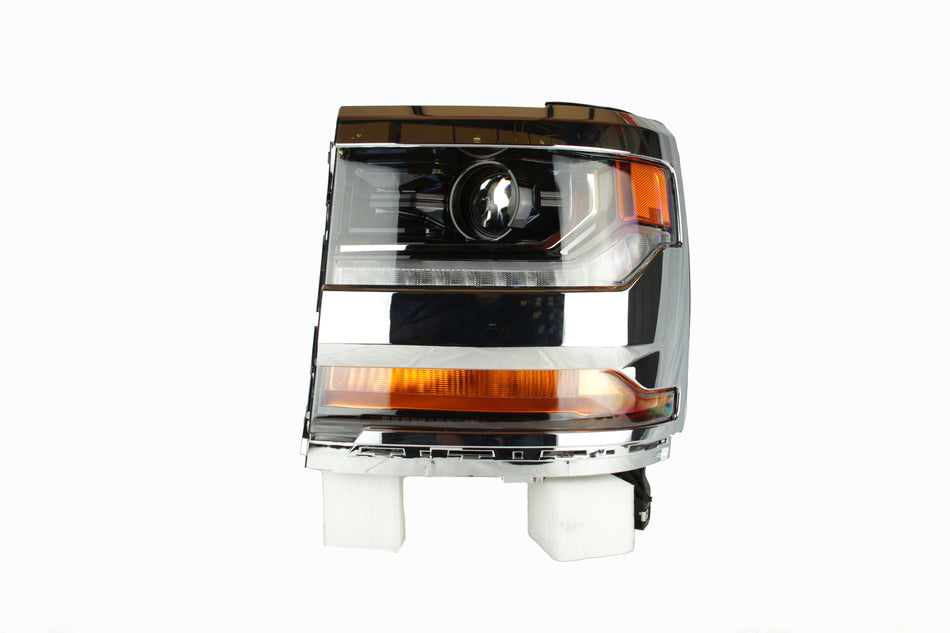 Phares HID à lunette chromée gauche neufs pour Chevrolet Silverado 1500 2016-2019 GM2502445 84181562 84388723